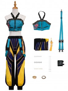 Animated Movie KPop Demon Hunters Halloween Cosplay Zoey Premium Version Costume Set Without Shoes