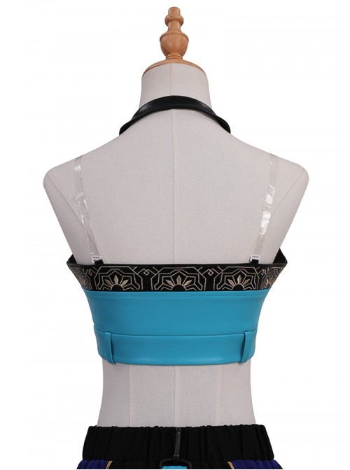 Animated Movie KPop Demon Hunters Halloween Cosplay Zoey Premium Version Costume Set Without Shoes