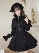 The Dreamless Series Black Vintage Diamond Embellished Silver Metallic Gorgeous Pearl Bowknot Lace Ribbon Gothic Lolita Brooch