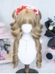 Cloud Cheese Series Milk Tea Golden Cute Kawaii Airy Bangs Natural Attractive Fluffy Sweet Lolita Long Curly Wig