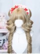 Cloud Cheese Series Milk Tea Golden Cute Kawaii Airy Bangs Natural Attractive Fluffy Sweet Lolita Long Curly Wig