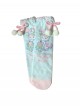Momo Fairy Collaboration Cute Bunny Bowknot Bayberry Pom Pom Lace Trim Sweet Lolita Mid-Calf Socks