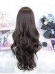 All Match Dark Brown Daily Natural Airy Bangs Classic Lolita Long Curly Wig