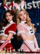 Original Christmas Series Halloween Cosplay Pink Sexy Bunny Girl Christmas Party Costume Top Short Skirt Set