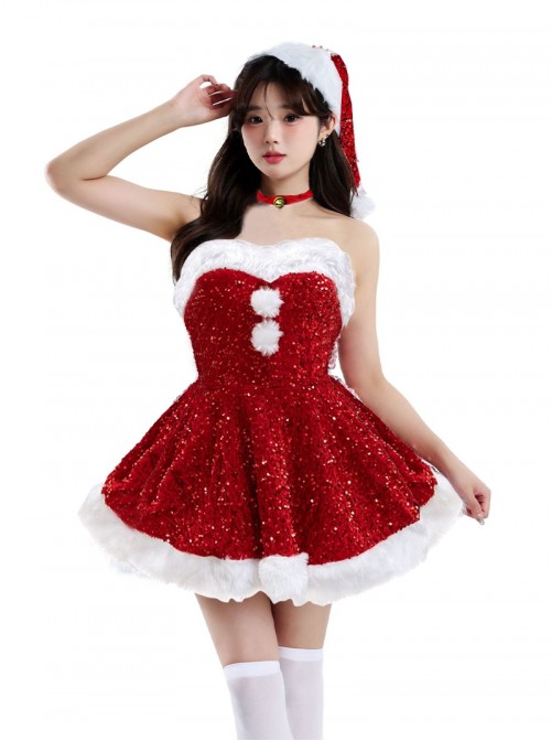 Original Christmas Series Halloween Cosplay Christmas Sequined Sexy Cute Princess Party Bunny Girl Costume Set