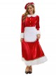 Original Christmas Series Halloween Cosplay Red White Christmas Holiday Party Santa Claus Dress Costume Hat Apron Set
