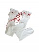 Gentle Cute Ballet Style Exquisite White Lace Ruffles Red Ribbon Bowknot Sweet Lolita Calf Socks
