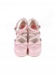 Sponge Cake Tower Series Butterfly Bowknot Cross Strap Cute Comfortable Same Color Base Soles Sweet Lolita Round Toe Platform Shoes
