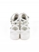 Sponge Cake Tower Series Butterfly Bowknot Cross Strap Cute Comfortable Same Color Base Soles Sweet Lolita Round Toe Platform Shoes
