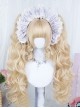 Dreamy Series Light Golden Bangs Cute Roman Curl Double Ponytail Sweet Lolita Long Curly Wig
