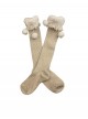 Christmas New Year Cute Japanese Style Lamb Wool Pom Pom Warm Bowknot Sweet Lolita Mid Calf Socks