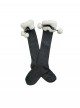 Christmas New Year Cute Japanese Style Lamb Wool Pom Pom Warm Bowknot Sweet Lolita Mid Calf Socks