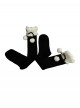 Christmas New Year Cute Japanese Style Lamb Wool Pom Pom Warm Bowknot Sweet Lolita Mid Calf Socks