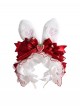 Cupcake Series Red Bunny Ears Heart Shape Lace Decorations Strawberry Bowknot Pearl Polka Dot Ribbon Sweet Lolita Headband