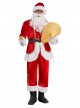 Original Christmas Series Halloween Cosplay Christmas Santa Claus Red Velvet White Plush Golden Trim Costume Full Set
