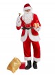 Original Christmas Series Halloween Cosplay Christmas Santa Claus Red Velvet White Plush Golden Trim Costume Full Set
