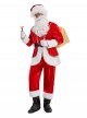 Original Christmas Series Halloween Cosplay Christmas Santa Claus Red Velvet White Plush Golden Trim Costume Full Set