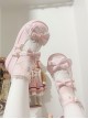 Nostalgic Heart Knot Series Cute Bowknot Lace Heart Shape Buckle Round Toe Sweet Lolita Flat Shoes
