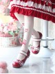 Nostalgic Heart Knot Series Cute Bowknot Lace Heart Shape Buckle Round Toe Sweet Lolita Flat Shoes