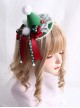 Cute Plush Pom Pom Christmas Snowflake Bowknot Lace Gold Bell Decoration Sweet Lolita Mini Top Hat