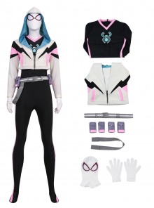Your Friendly Neighborhood Spider Man Season 2 Halloween Cosplay Spider Gwen Costume Set Without Shoes