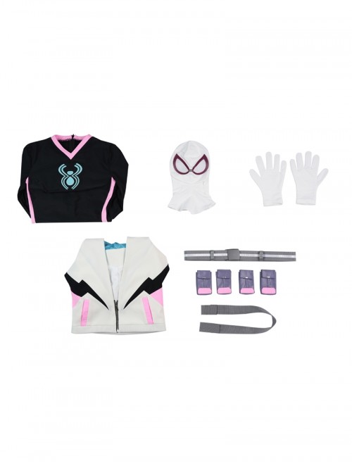 Your Friendly Neighborhood Spider Man Season 2 Halloween Cosplay Spider Gwen Costume Set Without Shoes