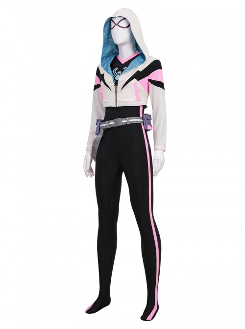 Your Friendly Neighborhood Spider Man Season 2 Halloween Cosplay Spider Gwen Costume Set Without Shoes