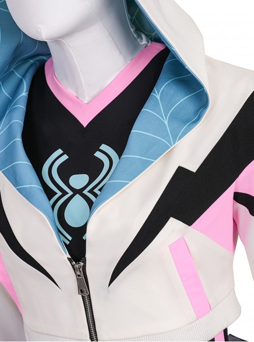 Your Friendly Neighborhood Spider Man Season 2 Halloween Cosplay Spider Gwen Costume Set Without Shoes