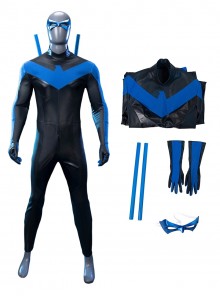 Nightwing Halloween Cosplay Robin Dick Grayson Version Bodysuit Costume Set Without Shoes