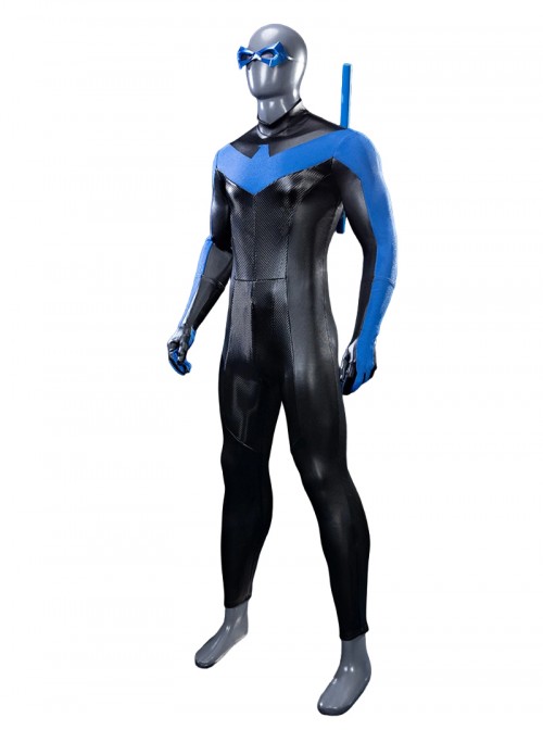 Nightwing Halloween Cosplay Robin Dick Grayson Version Bodysuit Costume Set Without Shoes
