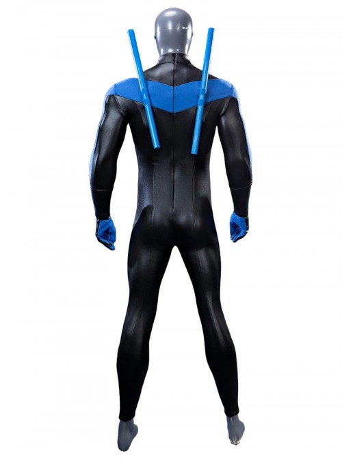 Nightwing Halloween Cosplay Robin Dick Grayson Version Bodysuit Costume Set Without Shoes