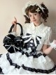 Vintage Sweetheart Series Cute Bowknot Lace Decoration Pearl Metal Tag Sweet Lolita Heart Shape Handbag