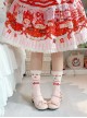 Double Layere Polka Dot Bowknot Print Decoration Pure Cotton Warm Lace Sweet Lolita Mid Calf Socks