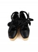Lace Up Doll Series Elegant Lace Up Exquisite Platform Square Toe Buckle Doll Wood Grain Sole Sweet Lolita Shoes
