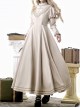 Royal Coronation Series Elegant Beige Vintage Golden Cross Embroidery Metal Buckle Lace Decoration Classic Lolita Puff Sleeve Long Sleeve Dress
