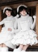 White Chocolate Series Pure White Christmas Winter Multi-Layer Hem Sweet Lolita Sleeveless Dress Bowknot Belt Headband Undershirt Leg Covers Set