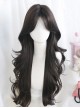 Soft Grace Series Black Elegant All Match Natural Versatile Side Swept Bangs Classic Lolita Long Curly Wig