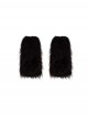 Snow Night Wish Series Dark Retro Black Versatile Subculture Y2K Fluffy Gothic Lolita Plush Leg Warmers