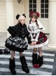 Snow Night Wish Series Dark Retro Black Versatile Subculture Y2K Fluffy Gothic Lolita Plush Leg Warmers