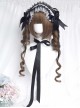 Oil Painting Style Series Retro Linen Brown Cute Girl Sweet Lolita Roman Curls Twin Ponytail Short Hair Wig