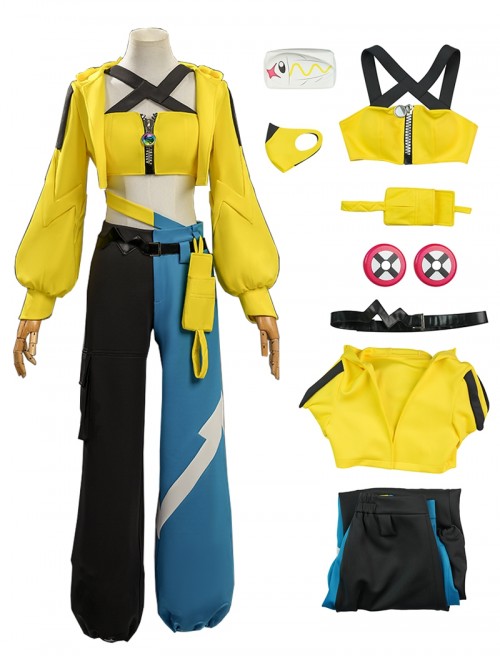 Game Pokemon Legends Z-A Halloween Cosplay Canari Costume Set