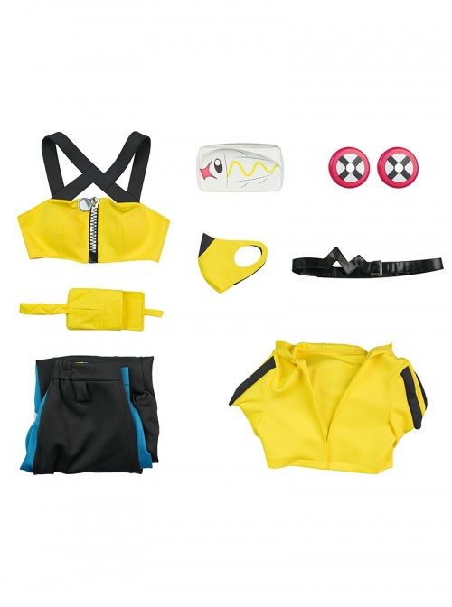 Game Pokemon Legends Z-A Halloween Cosplay Canari Costume Set