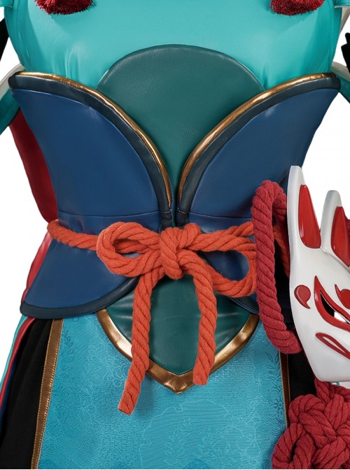 Game Overwatch Halloween Cosplay Kiriko Inari Divine Fox Costume Set