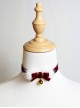 Christmas All Match Red Velvet Mink Plush Golden Bells Bowknot Decoration Sweet Lolita Necklac Choker