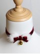 Christmas All Match Red Velvet Mink Plush Golden Bells Bowknot Decoration Sweet Lolita Necklac Choker