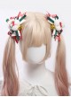 Cute Christmas Plaid Ribbon Design 3D Plush Snowman Bells Bowknot All Match Festival Sweet Lolita Hair Clip