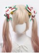 Cute Christmas Plaid Ribbon Design 3D Plush Snowman Bells Bowknot All Match Festival Sweet Lolita Hair Clip
