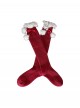 New Year Christmas Cashmere Girly Curly Lace Bow Pom Pom Decoration Sweet Lolita Mid Calf Stockings Socks