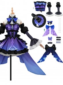 Game Genshin Impact UGC Miliastra Wonderland Halloween Cosplay Phantom Night Candlelight Costume Set
