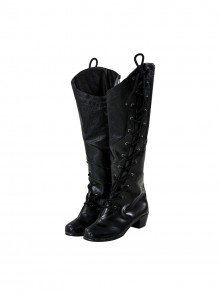 Movie Wicked Halloween Cosplay Elphaba Accessories Black High Heel Boots